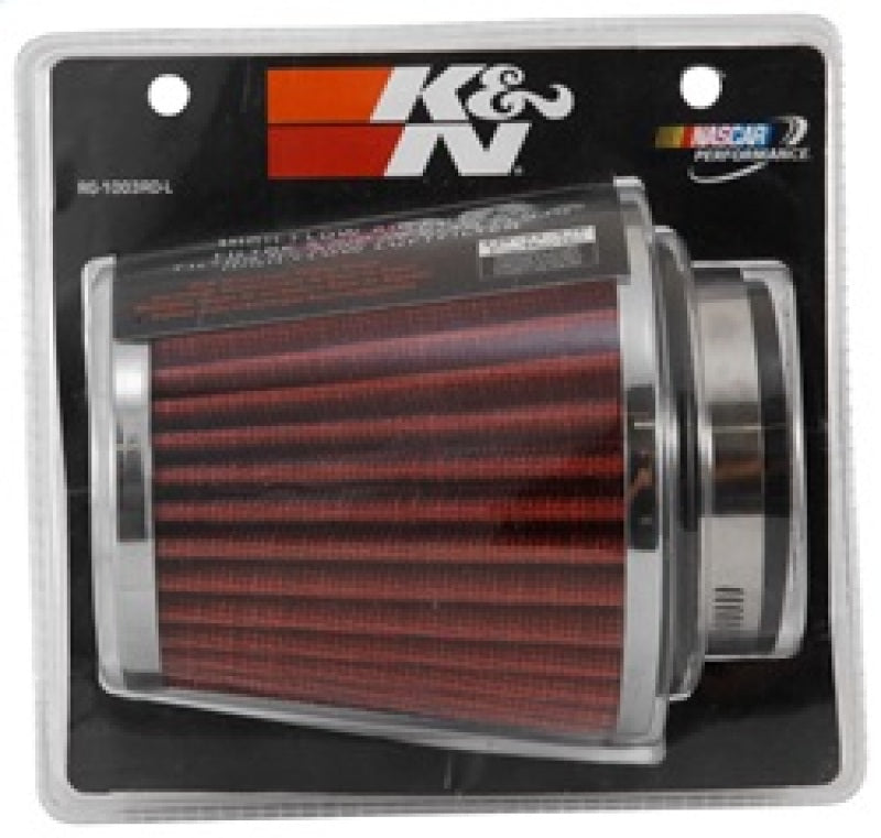K&N Engineering Adjustable Universal Chrome Air Filter Part #RG-1003RD-L