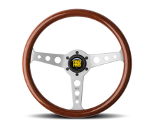 Load image into Gallery viewer, MOMO Momo Indy 350mm Steering Wheel with Magoany Wood and Brushed Spokes