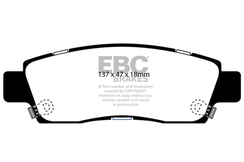 EBC Greenstuff 6000 Series Rear Disc Brake Pads DP61672 for Truck and SUV
