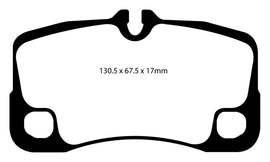 EBC Yellowstuff Rear Brake Pads for Porsche 911 (997) 2009-2012 * High-Performance Street and Track Use
