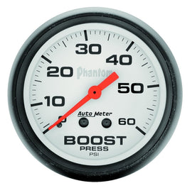 AutoMeter Phantom 52mm Mechanical Boost Gauge 0-60 PSI for Accurate Boost Pressure Monitoring