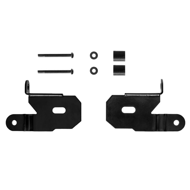 KC HiLiTES Jeep Wrangler JL A-Pillar Light Mount Bracket Set - Black Powder Coated Steel for 2018-2019 Models