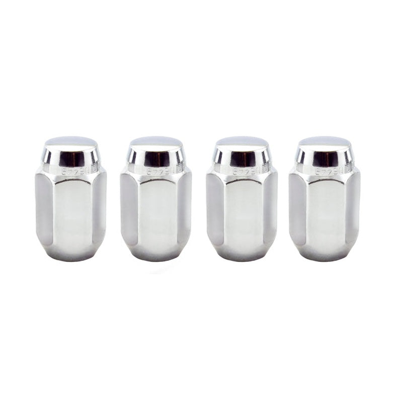 McGard Chrome Cone Seat Lug Nut Set (1/2-20 Thread, 4-Pack) for Steel and Aluminum Wheels