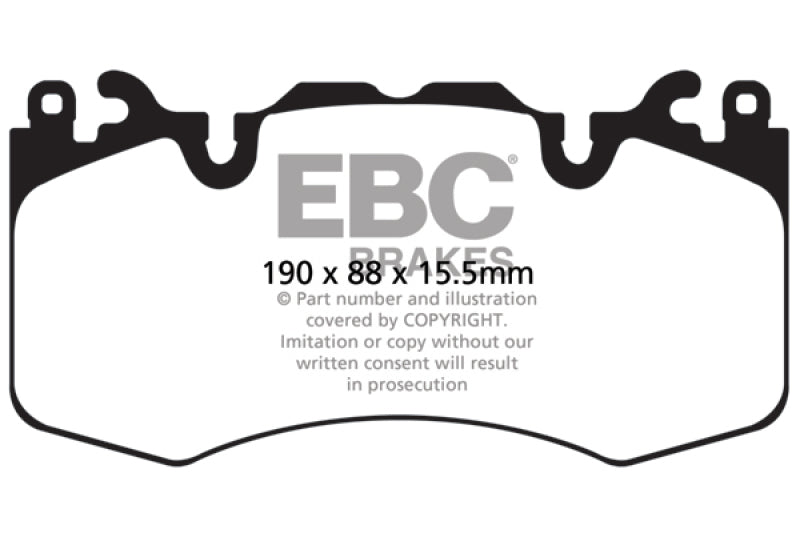 EBC Brakes 36921 Land Rover Range Rover 3.0 Supercharged Extra Duty Front Brake Pads