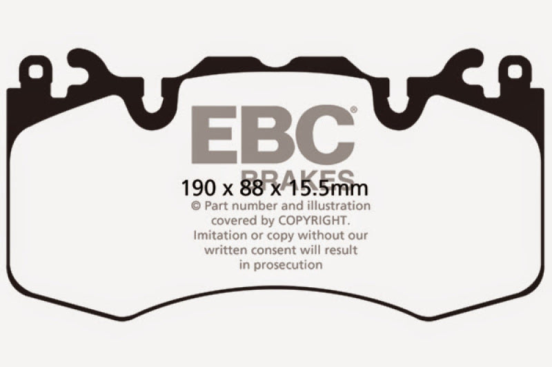 EBC Brakes 36921 Land Rover Range Rover 3.0 Supercharged Extra Duty Front Brake Pads