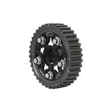 Load image into Gallery viewer, AEM Tru-Time Adjustable Camshaft Gear for Honda D16 Engines - Black Anodized, 5-Bolt Design