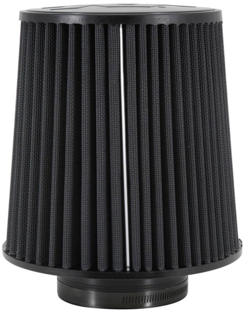 K&N Engineering Universal Rubber Round Tapered Air Filter - 4 inch Flange ID, 8 inch Base OD, 6.625 inch Top OD, 8 inch Height (Part Number: knnRU-5171HBK)