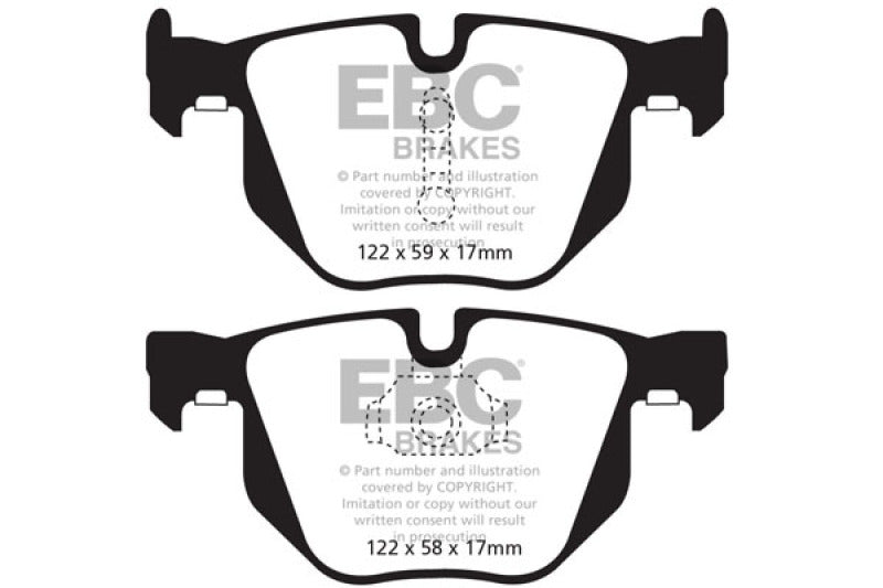 EBC Yellowstuff Rear Brake Pads for BMW X5 2010-2013 * High-Performance Street and Track Use Part Number ebcDP42009R