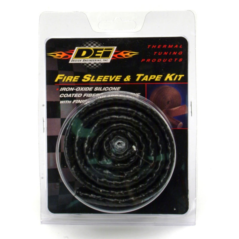 DEI Fire Sleeve and Tape Kit 5/8 inch I.D. x 3 ft for Automotive Heat Protection