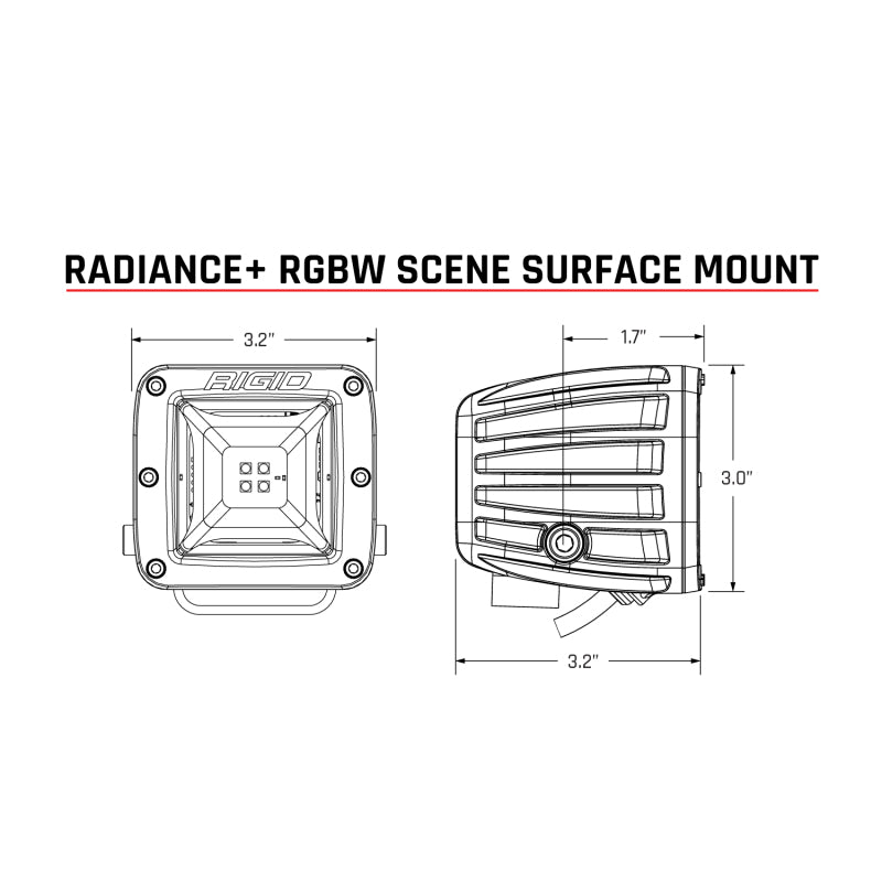 Rigid Industries Radiance+ RGBW Scene Pod Light Pair for Automotive Scene Lighting