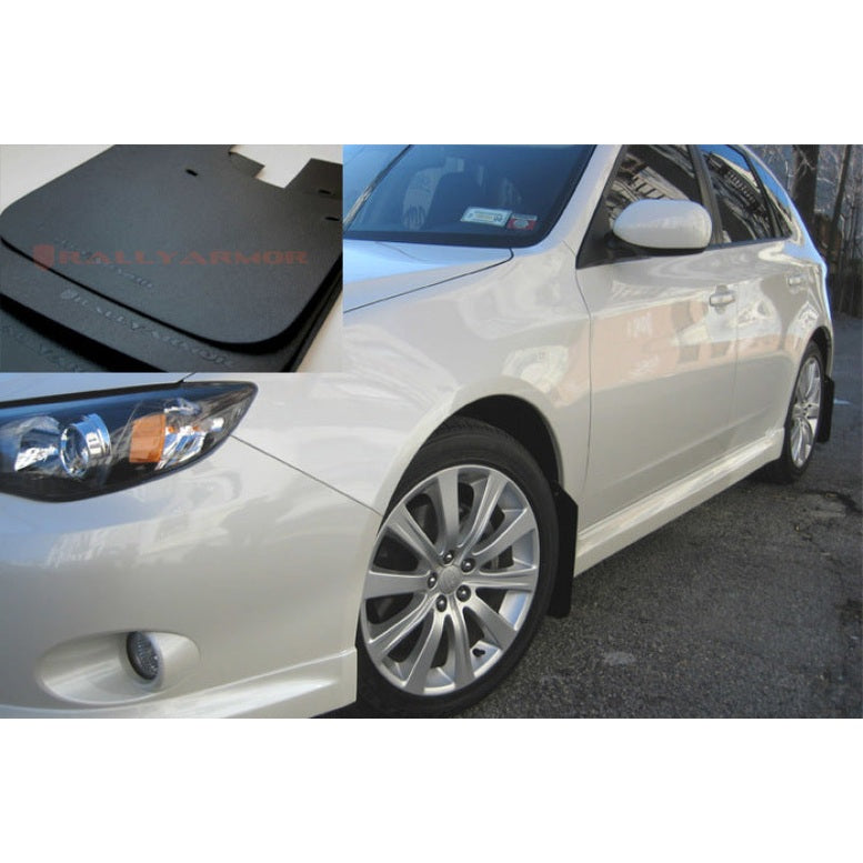 Rally Armor Basic Black Mud Flap Set for 2008-2010 Subaru Impreza and WRX