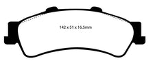 Load image into Gallery viewer, EBC Yellowstuff Rear Brake Pads for Cadillac Deville 2001-2005 * High-Performance Street and Track Use
