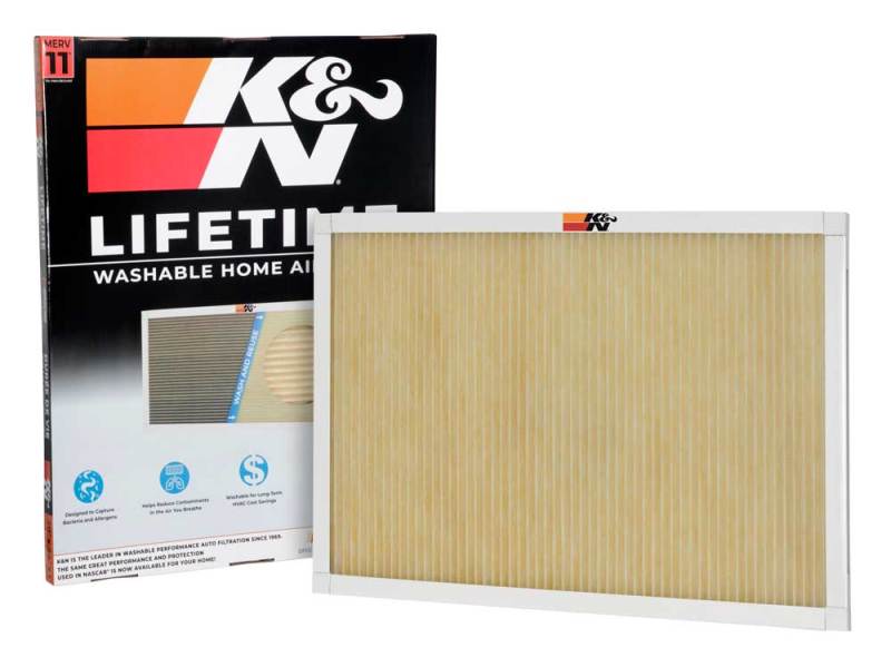 K&N Engineering HVAC Filter - 20 x 24 x 1, Reusable Pleated Synthetic Air Filter for Home and Business