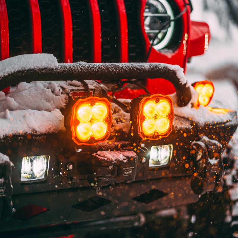 KC HiLiTES FLEX ERA 4 Light Shield Hard Cover Amber - Part #KCL5327