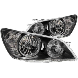 ANZO 01-05 Lexus IS300 Crystal Headlights with Black Housing - Pair