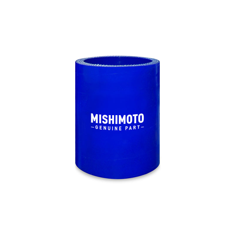 Mishimoto 3.5 Inch Silicone Straight Coupler in Blue - High-Performance Automotive Hose