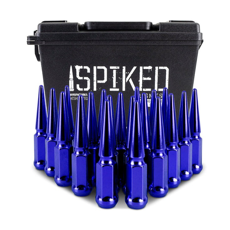 Mishimoto Steel Spiked Lug Nuts M12x1.5 – 20-Piece Blue Set for BMW Z3