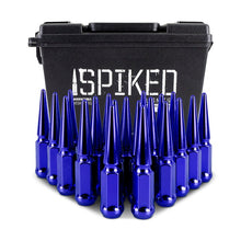 Load image into Gallery viewer, Mishimoto Steel Spiked Lug Nuts M12x1.5 – 20-Piece Blue Set for BMW Z3