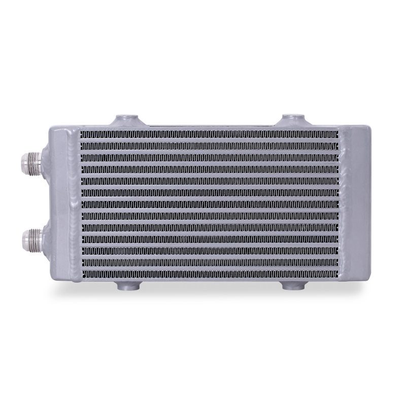 Mishimoto Universal Small Bar and Plate Dual Pass Silver Oil Cooler for Ford Mustang