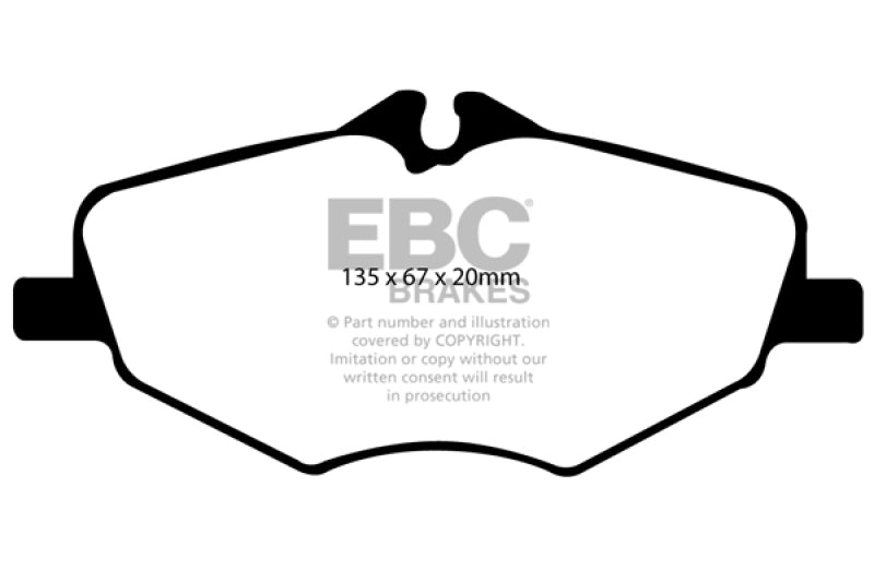 EBC Redstuff Ceramic Low Dust Front Brake Pads for Mercedes-Benz E-Class (2004-2009) * Part No. EBCDP31488C