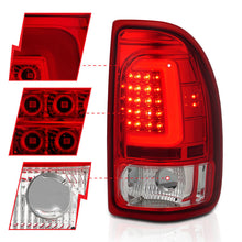Load image into Gallery viewer, ANZO LED Tail Light Assembly Pair for Dodge Dakota 1997-2004 with Chrome Housing and Red Lens