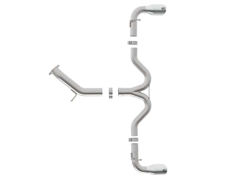 aFe Takeda 3-inch to 2.5-inch Stainless Steel Axle-Back Exhaust System with Polished Tips for Hyundai Elantra GT 2018-2020