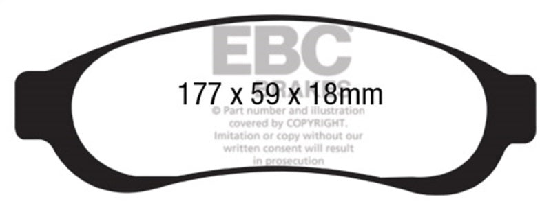 EBC DP41779R Yellowstuff Rear Brake Pads for 2005-2010 Ford F-350 Super Duty