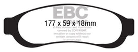 EBC DP41779R Yellowstuff Rear Brake Pads for 2005-2010 Ford F-350 Super Duty