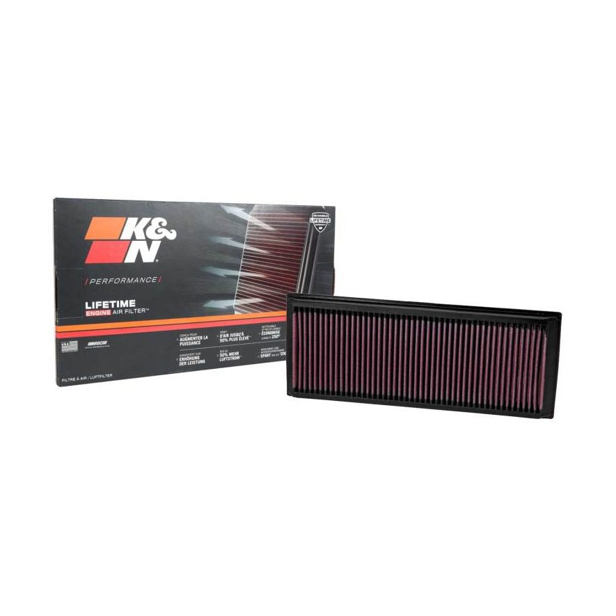 K&N Engineering Part 33-2865 High-Flow Reusable Air Filter for Volkswagen Models
