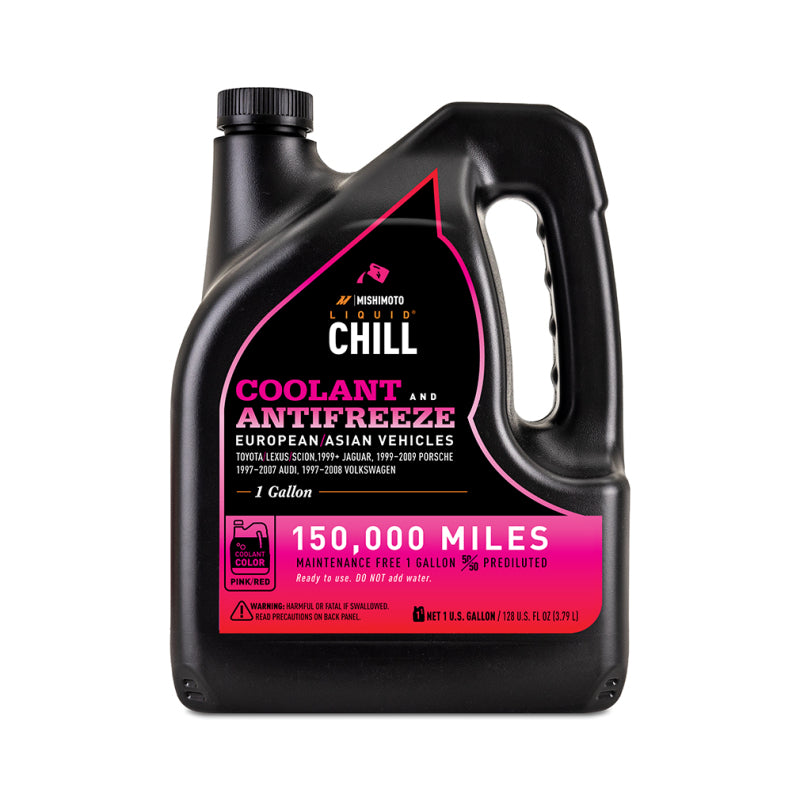 Mishimoto Liquid Chill OE Coolant for European and Asian Vehicles - 1 Gallon Pink/Red Part Number misMMRA-LC-EG-PK