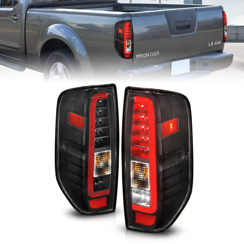 ANZO 2005-2021 Nissan Frontier LED Taillights with Black Housing and Clear Lens