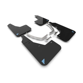 Rally Armor UR Series Mud Flaps for Hyundai Ioniq 5 (2022-2024) – Black with Light Blue Battery Logo, Part Number RALMF87-BAT-BLK-PBL