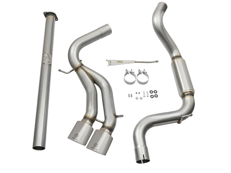 aFe POWER Takeda 3-inch 304 Stainless Steel Cat-Back Exhaust System with Polished Tips for Ford Focus ST 2013-2018