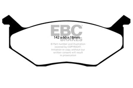 EBC Yellowstuff Front Brake Pads for Chrysler Cordoba 1973 * High-Performance Street and Track Use