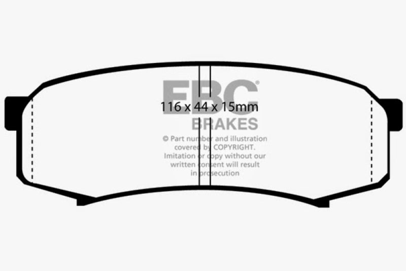 EBC Brakes EBCED9993 Extra Duty Rear Brake Pads for Toyota Sequoia and Lexus GX460