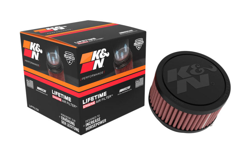 K&N Engineering Universal Clamp-On Air Filter with 2.25-inch Flange ID, 3.5-inch Outer Diameter, and 2-inch Height