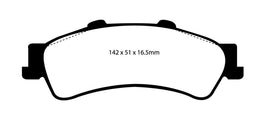 EBC Greenstuff 6000 Series Rear Brake Pads for Chevrolet Astro and GMC Yukon (Part #EBCDP61630)