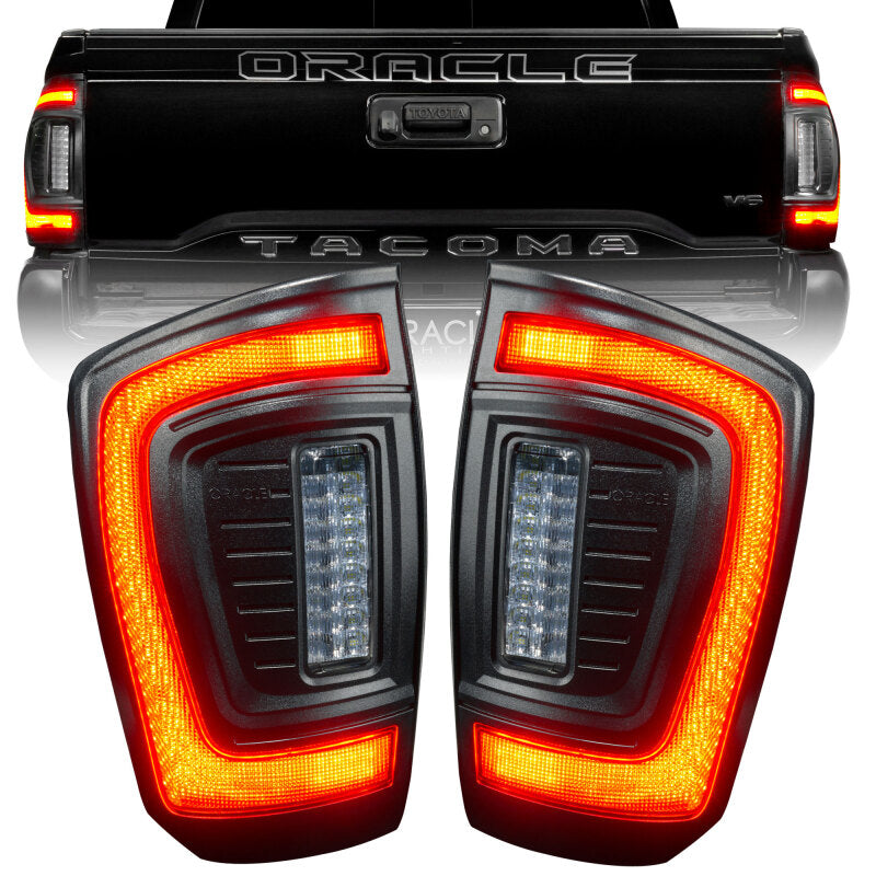 ORACLE Lighting Black Series Flush Style LED Tail Lights for 2016-2023 Toyota Tacoma