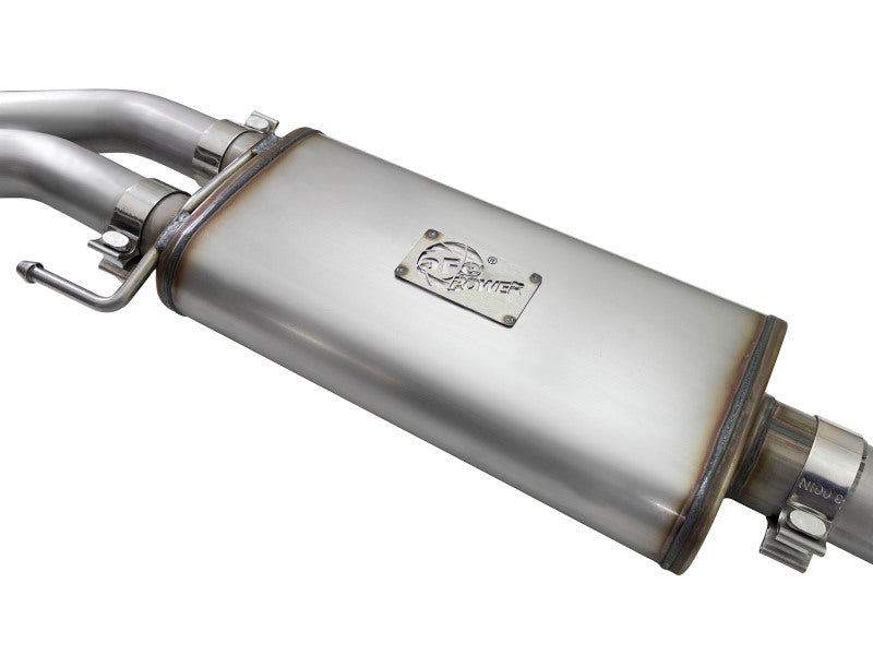 aFe Rebel Series Dual Center Exit Cat-Back Exhaust System for Jeep Wrangler JK with V6 3.6L/3.8L Engine