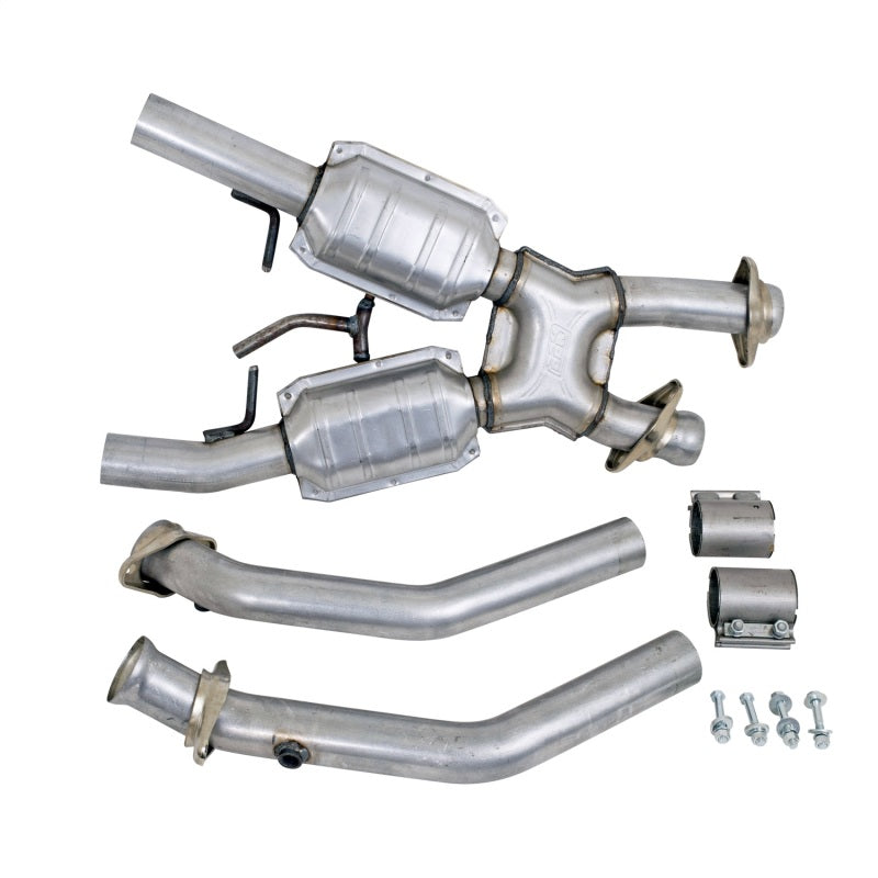 BBK 86-93 Ford Mustang 5.0 High Flow X Pipe with Catalytic Converters - 2-1/2 inch