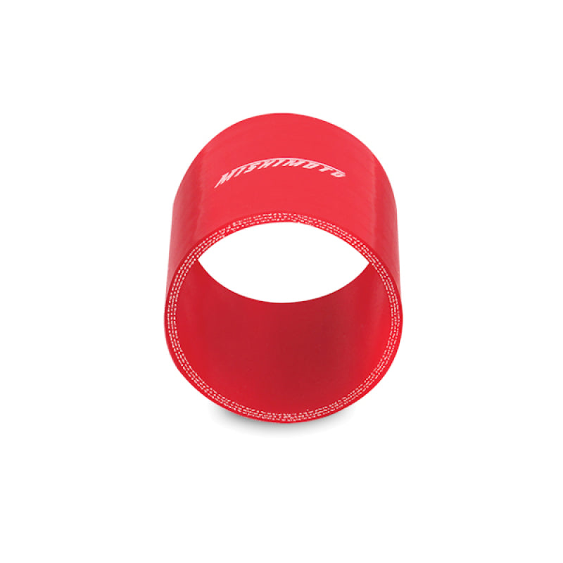 Mishimoto 3.0 Inch Red Silicone Straight Coupler - High-Performance Automotive Hose