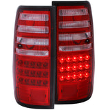 ANZO 1991-1997 Toyota Land Cruiser Fj LED Taillights - Red and Clear Lens Pair