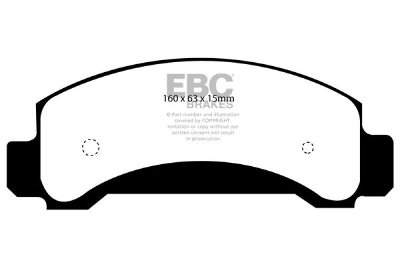 EBC Ultimax OEM Replacement Front Brake Pads for Ford Explorer and Aerostar (Part Number: EBC UD654)