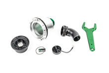 Load image into Gallery viewer, Radium Engineering Remote Mount SVF Swing Valve Filler with 1.5-inch Elbow and Dust Cap