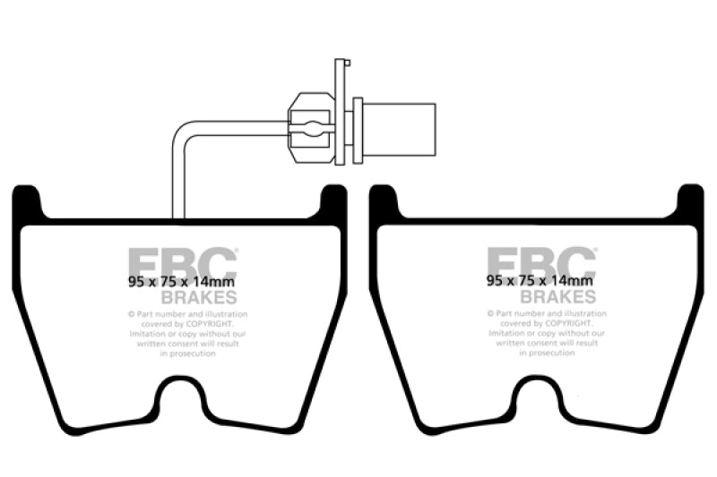 EBC Bluestuff NDX Front Brake Pads for Audi RS Models and Lamborghini Gallardo