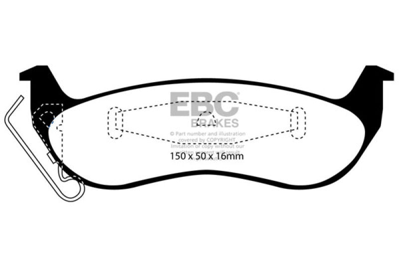 EBC Redstuff Ceramic Low Dust Rear Brake Pads for 2003-2005 Ford Crown Victoria