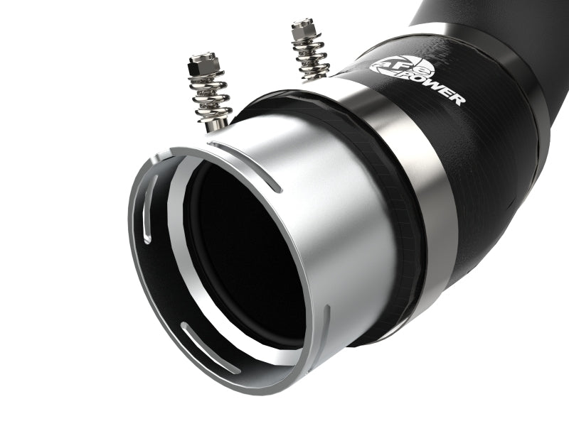 aFe BladeRunner Black 3-Inch Aluminum Charge Pipe Kit for 2020-2021 GM Diesel Trucks V8-6.6L L5P