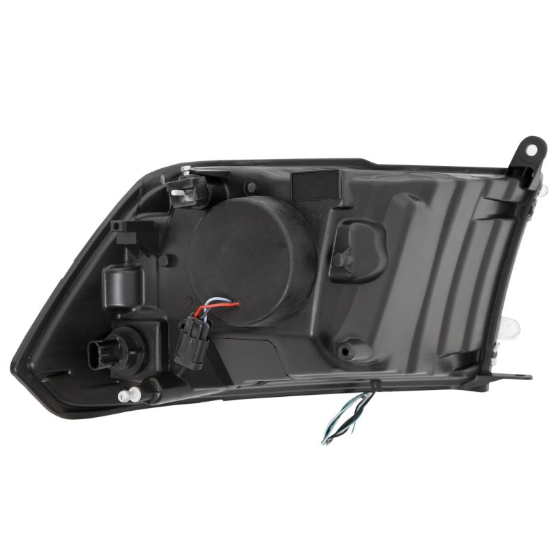 ANZO 09-18 Dodge Ram 1500 Plank Style Projector Headlights with Halo - Black