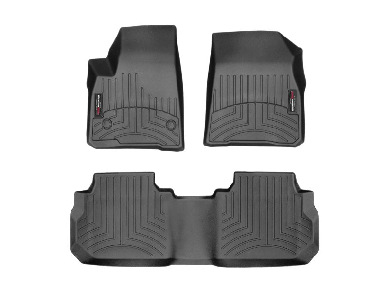 WeatherTech FloorLiner DigitalFit for 2017-2019 Cadillac XT5 * Front and Rear Black Custom Floor Mats Part #wet44955-1-2