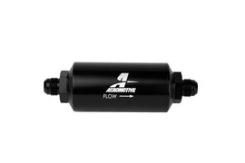Aeromotive In-Line Filter with 10-Micron Microglass Element * AN-08 Male, Bright-Dip Black Finish